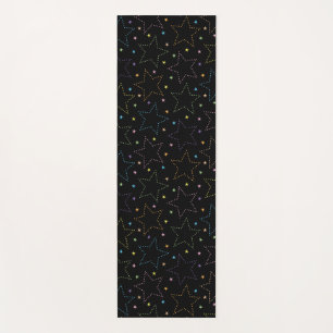 Colourful Magical Starry Night Sky Pattern Yoga Mat
