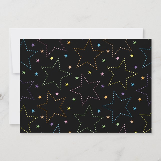 Colourful Magical Starry Sky Pattern Card (Back)