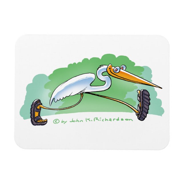 colourful magnet with cartoon tropical bird (Horizontal)