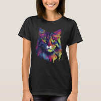 Colourful Maine-coon cat