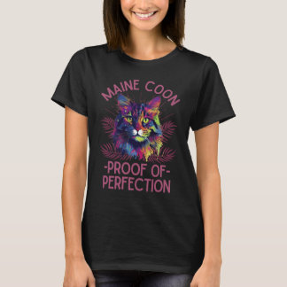 Colourful Maine-coon cat T-Shirt