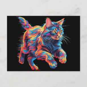 Colourful Maine Coon Postcard