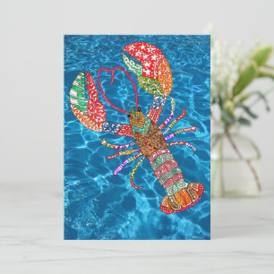 Colourful Maine Lobster Greeting Card