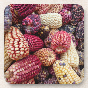 Colourful Maize Cork Coasters