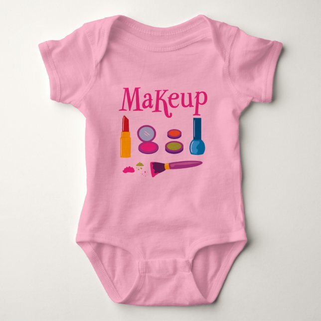 Colourful Makeup Baby Bodysuit (Front)