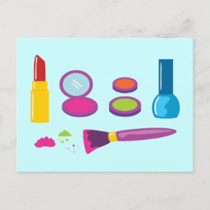 Colourful Makeup Postcard