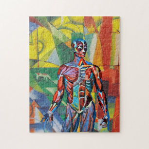 colourful male human anatomy abstract art jigsaw puzzle