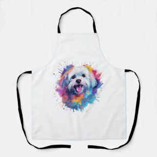 Colourful Maltese Splash Art Dog T-Shirt Classic T Apron