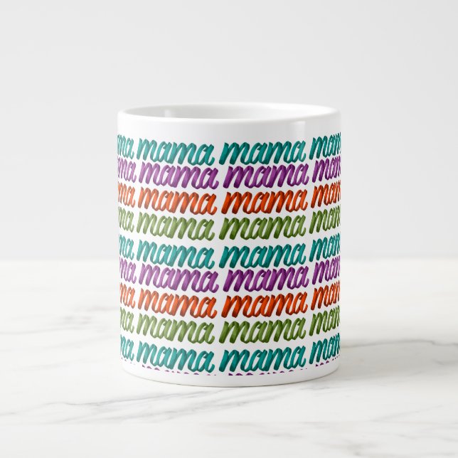Colourful Mama for Mother's Day Large Coffee Mug (Front)
