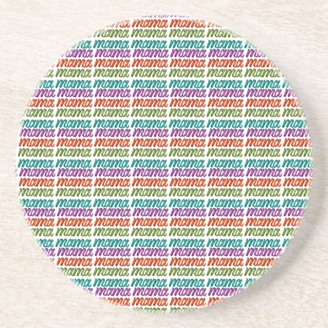 Colourful Mama Gift Bag Coaster (Front)