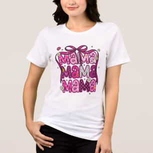 Colourful "Mama" T-Shirt for Mother’s Day Tri-Blend Shirt