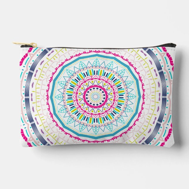 colourful mandala accessory pouch (Front)