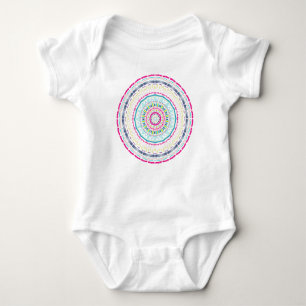 colourful mandala baby bodysuit