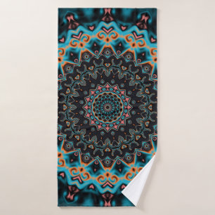 Colourful mandala bath towel
