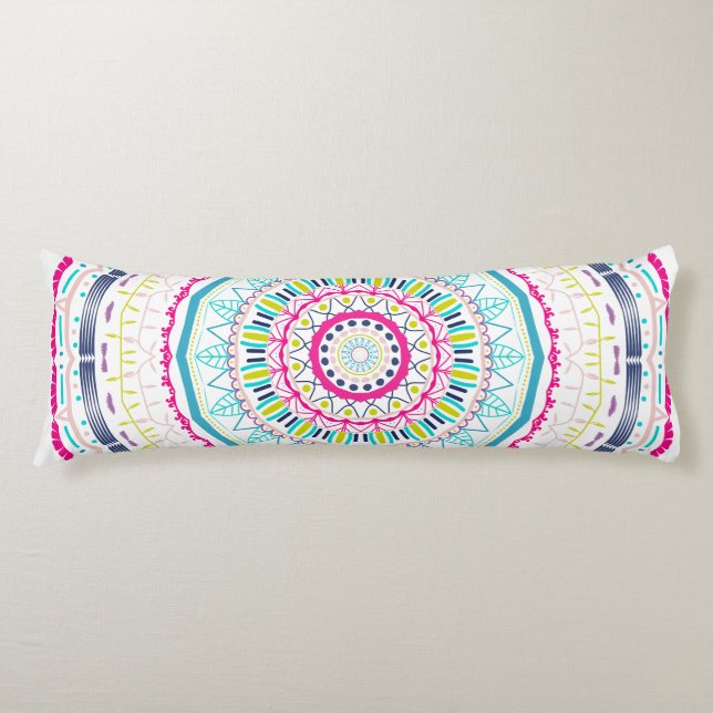 colourful mandala body cushion (Front)