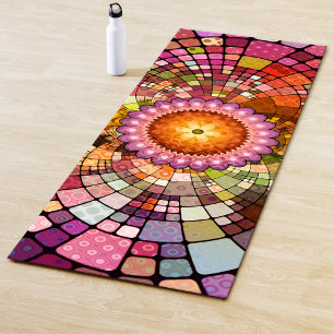 Colourful Mandala Bohemian Mosaic Yoga Mat