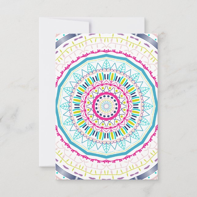 colourful mandala card (Front)