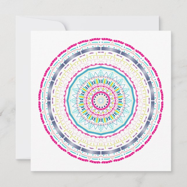 colourful mandala card (Front)
