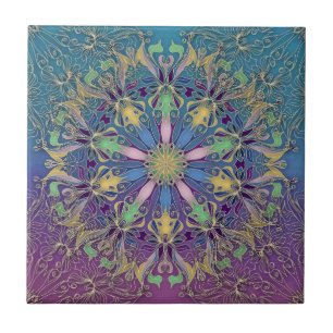 Colourful Mandala Ceramic Tile
