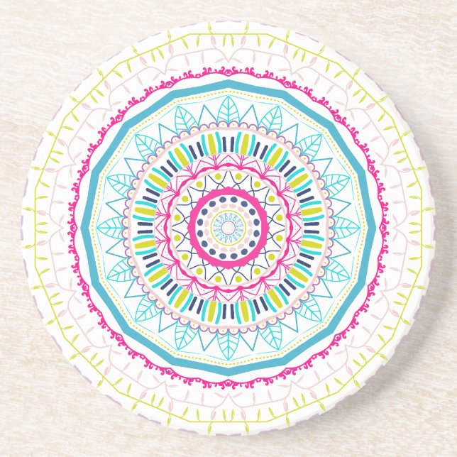 colourful mandala coaster (Front)