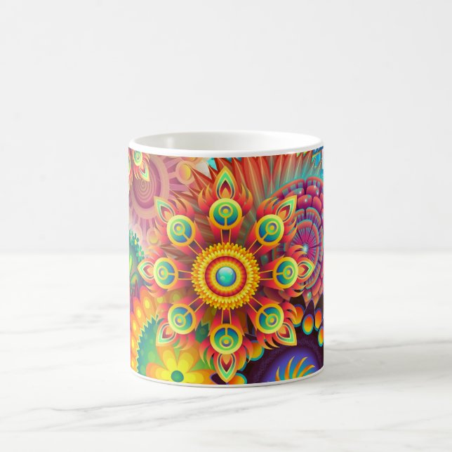 Colourful Mandala Coffee Mag Mug (Center)