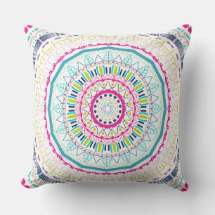 colourful mandala cushion