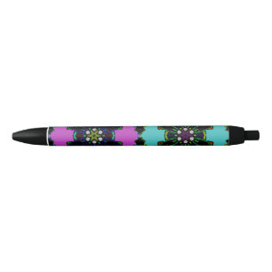 colourful mandala designs black ink pen
