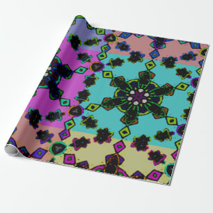 colourful mandala designs wrapping paper