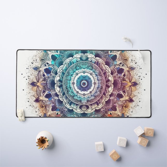 Colourful Mandala Desk Mat (Kids Table)