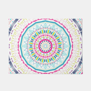 colourful mandala doormat