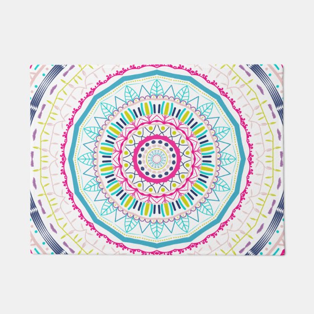 colourful mandala doormat (Front)