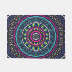 colourful mandala doormat
