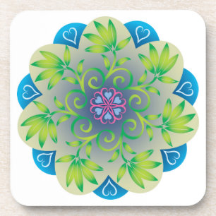 Colourful Mandala Energy Wheel Flower Harmony Coaster