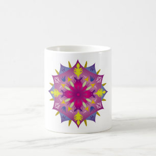 Colourful Mandala Energy Wheel Flower Harmony Coffee Mug