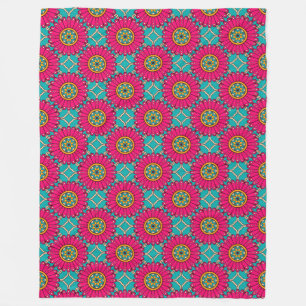 Colourful Mandala Fleece Blanket