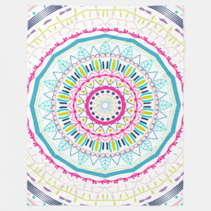 colourful mandala fleece blanket