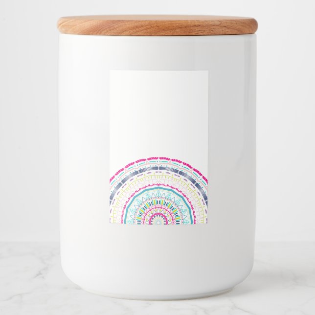 colourful mandala food label (Front)