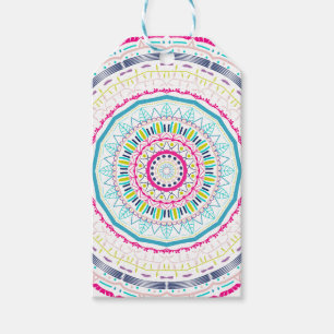 colourful mandala gift tags