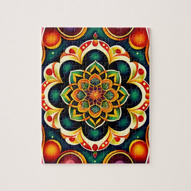 Colourful Mandala Jigsaw Puzzle (Vertical)