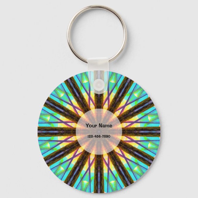 Colourful Mandala Key Ring (Front)