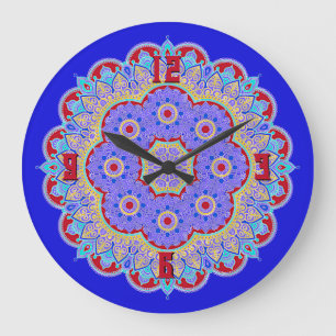 Colourful Mandala Large Clock