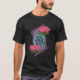 Colourful Mandala Lotus Flower Blossom Spiritual Y T-Shirt