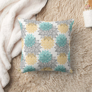 Colourful Mandala Pattern Throw Pillow