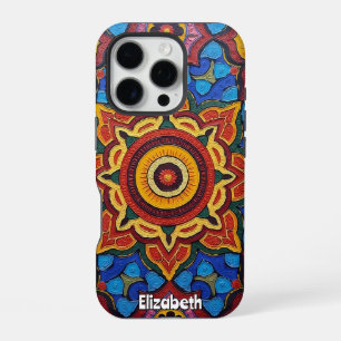Colourful Mandala Patterns with Symmetrical Floral iPhone 16 Pro Case