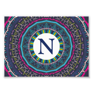 colourful mandala photo print