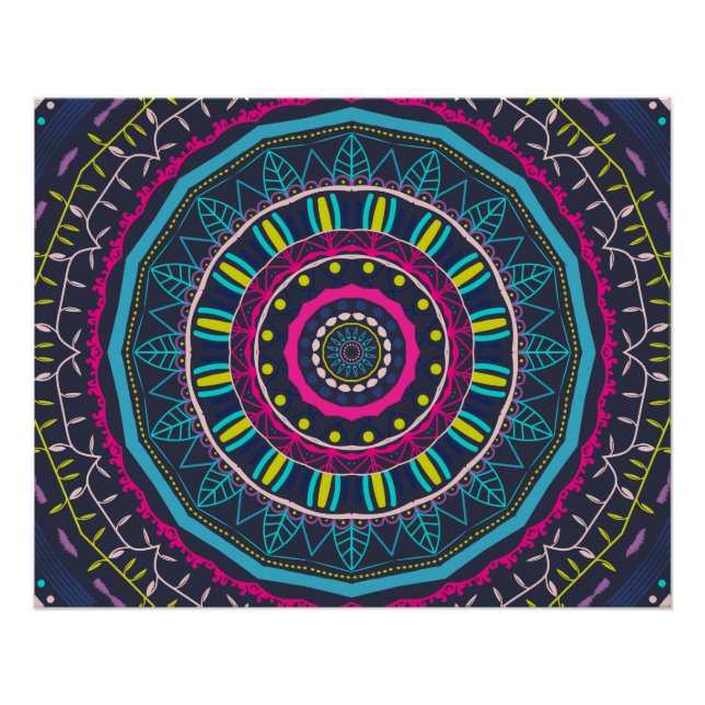 colourful mandala poster (Front)
