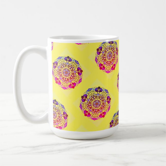 Colourful Mandala Print Mug (Left)