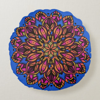 Colourful Mandala Round Pillow