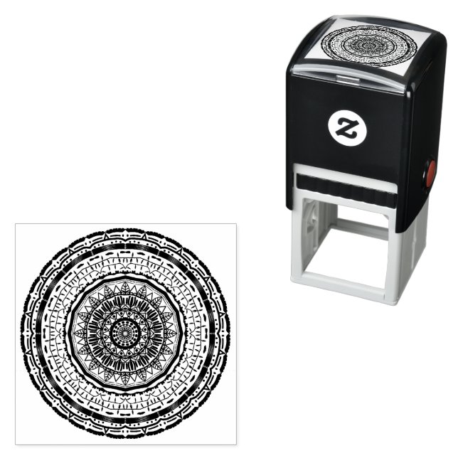 colourful mandala self-inking stamp (In Situ)