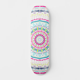 colourful mandala skateboard